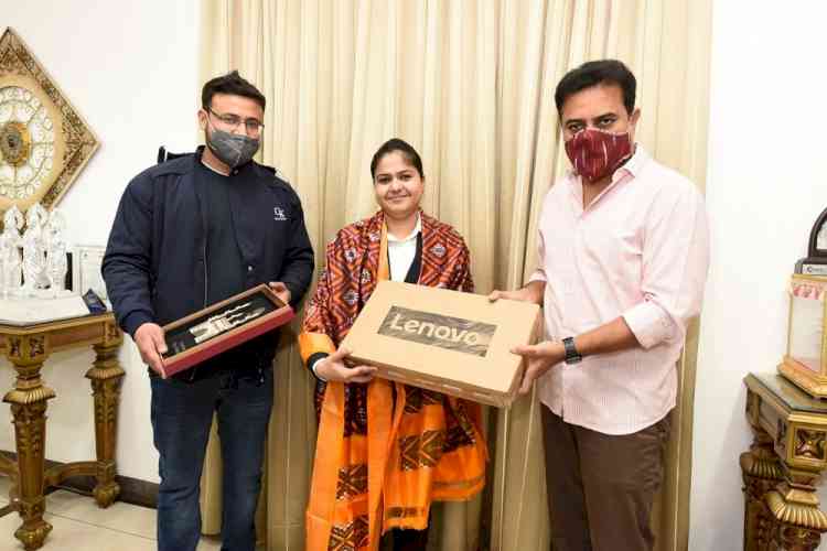 KTR extends Rs 15L assistance to specially-abled Punjab chess player