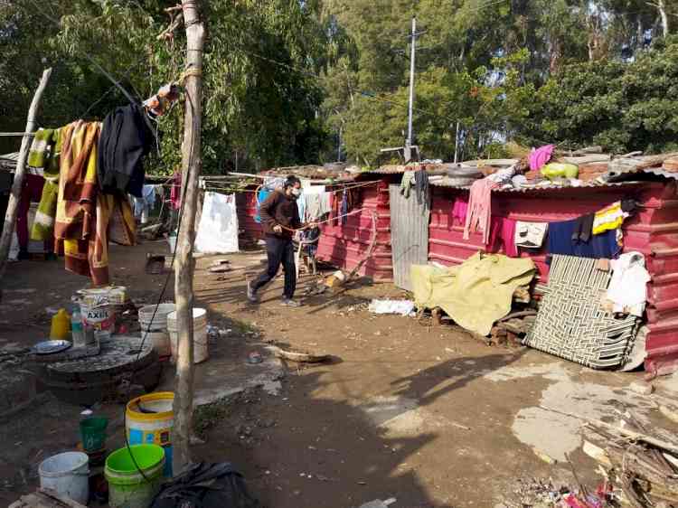 Special drive of spraying disinfectant undertaken at Panjab University campus