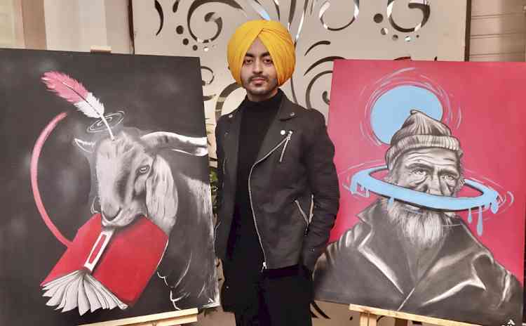 Young artist Karan Bajwa to bring out multifaceted emotions through his painting exhibition `Black Vibgyor’