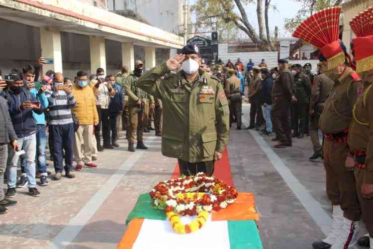 Tributes paid to martyred J&K policeman Rohit Chib