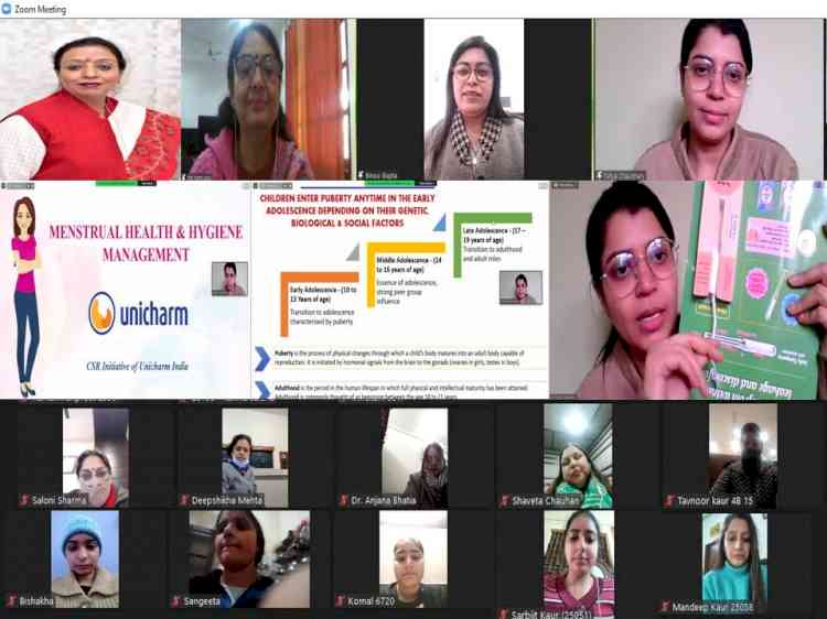 HMV conducts online training on menstrual health and hygiene for science stream