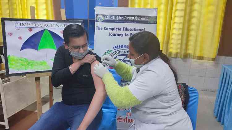 Vaccination Camp held at DCM Presidency School