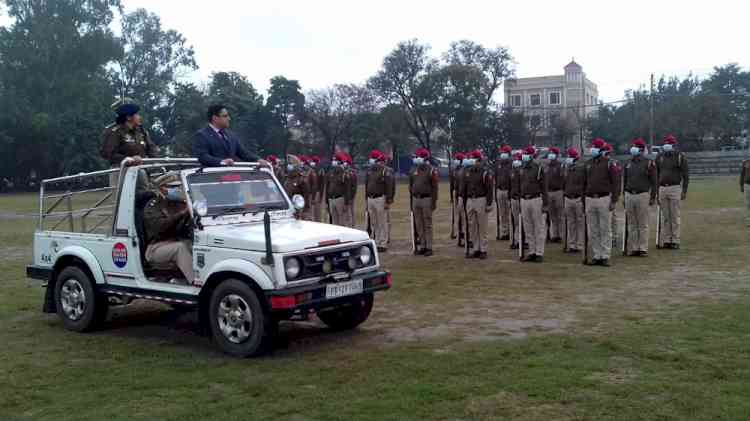 DC inspects full dress rehearsal of 73rd Republic Day Function