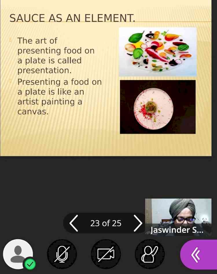 Webinar on “Modern Cuisine: Sauces Gravies – Use and Importance”