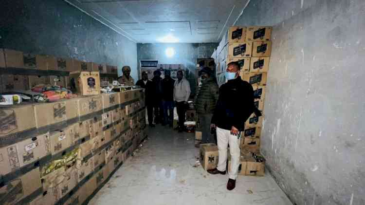 Joint team of excise and police recover huge haul of liquor stored illegally in Rahon