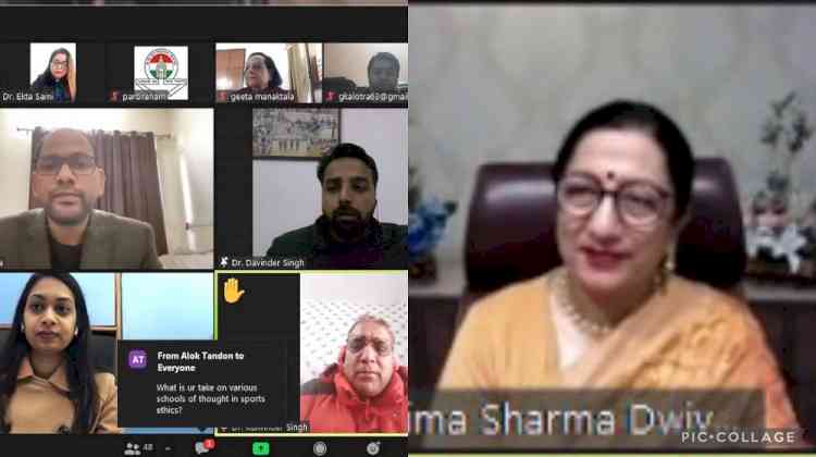 KMV organises national webinar on sports ethics sponsored by Indian Council of Philosophical Research, New Delhi