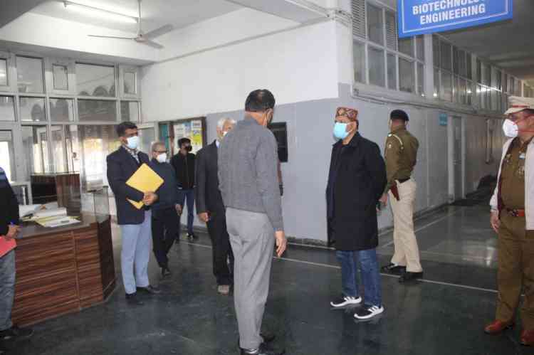 PU VC visited various Centres and Departments