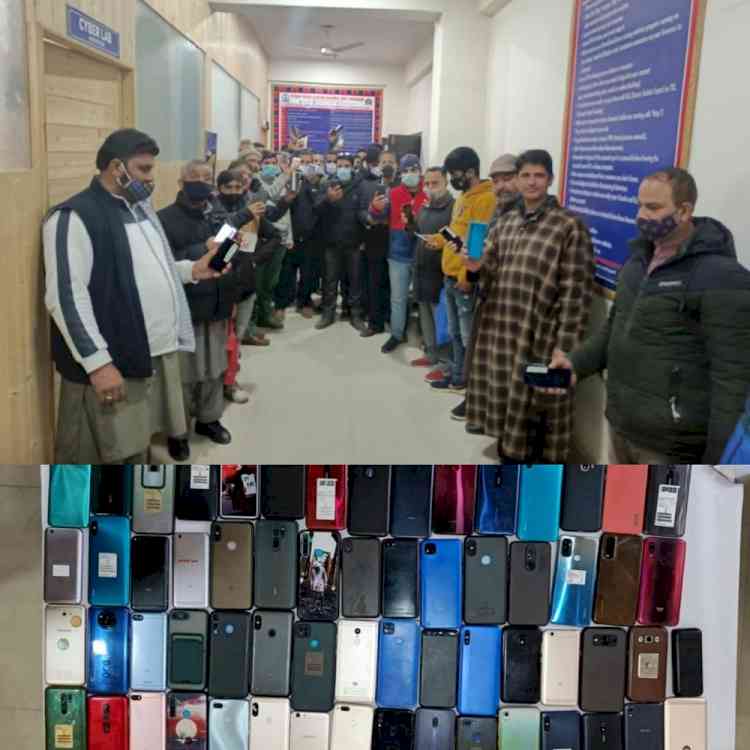 Kashmir Cyber Police recovers smartphones worth lakhs