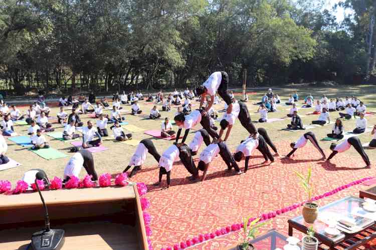 75 Crore Suryanamaskar Campaign organsied at Govt College of Yoga Education and Health