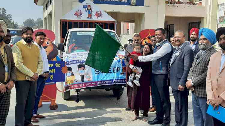 Awareness Van launched to disseminate message of maximum voting and vaccination in district