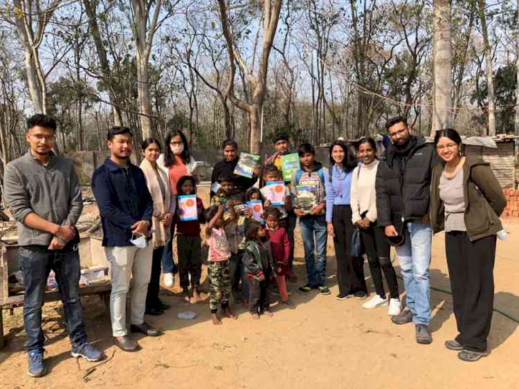 Distribution of books and stationary items to underprivileged children