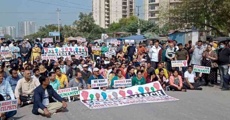 Gurugram high-rise roof collapse: Residents stage protest, seek CBI probe