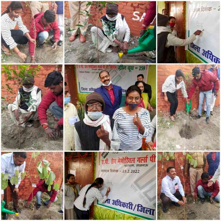 Saplings planted at green booth in Lucknow