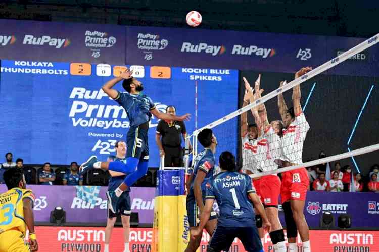 PVL: Kolkata Thunderbolts take down Kochi Blue Spikers, finish second in league stage