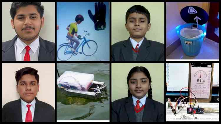 On 'National Science Day, students of Innocent Hearts presented their innovative talent