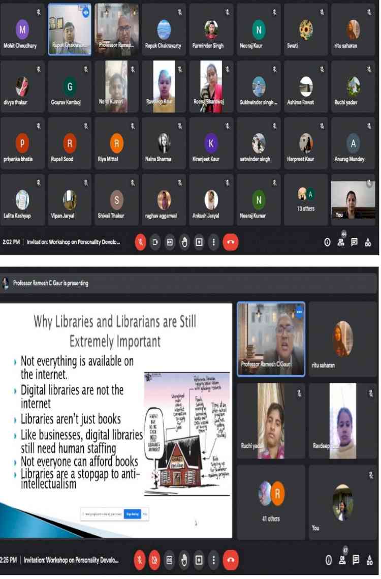 PU DLIS conducted 2-Day Workshop on ‘Personality Development and Soft Skills’