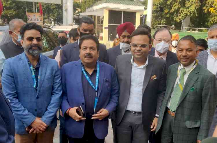 BCCI Secretary Jay Shah and other officials reach Mohali Stadium for  memorable Test match