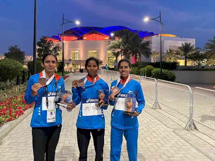 India wins historic bronze in women's 20km race walk team championships