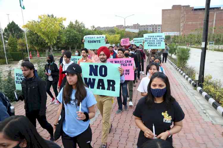 LPU Students organized World Peace Rally at the Campus