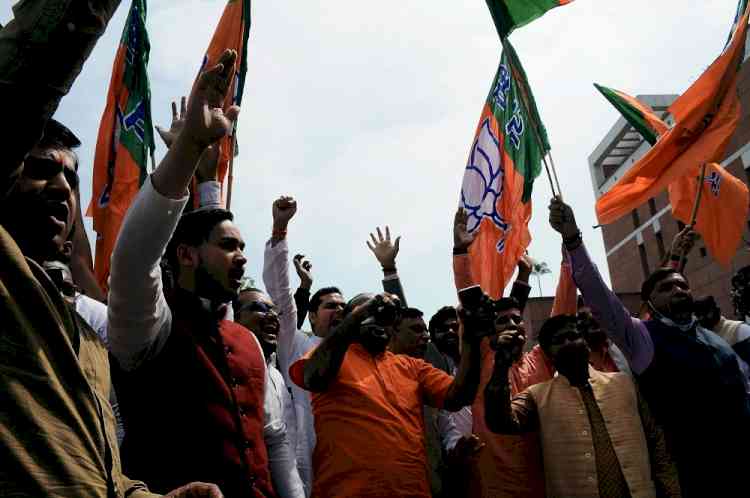BJP heading to sweep UP, ahead in Uttarakhand & Goa, AAP in Punjab