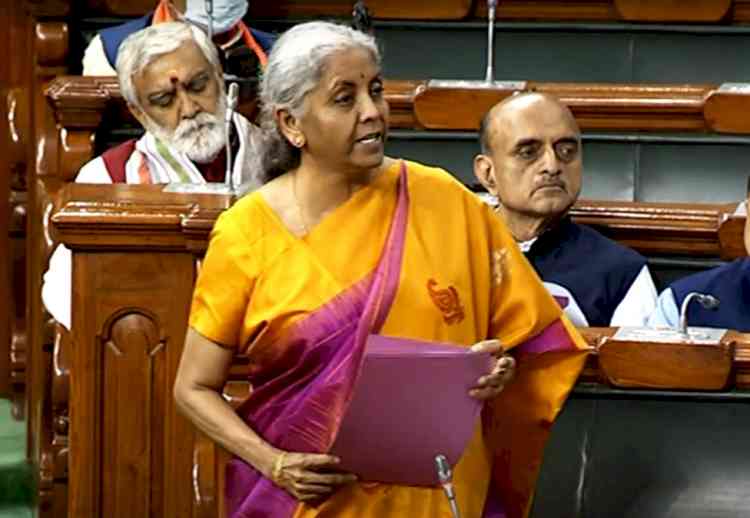 Sitharaman presents budget for J&K in Lok Sabha