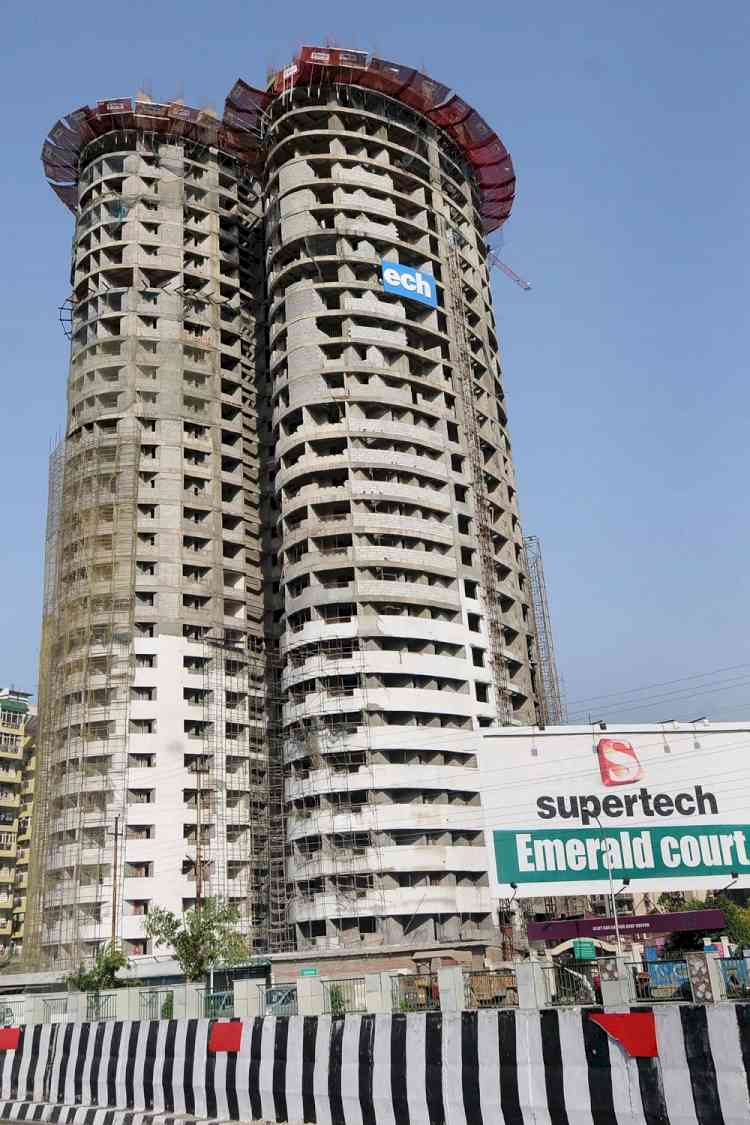 Noida twin towers to be demolished in 9 sec, debris to be cleared in 3 months