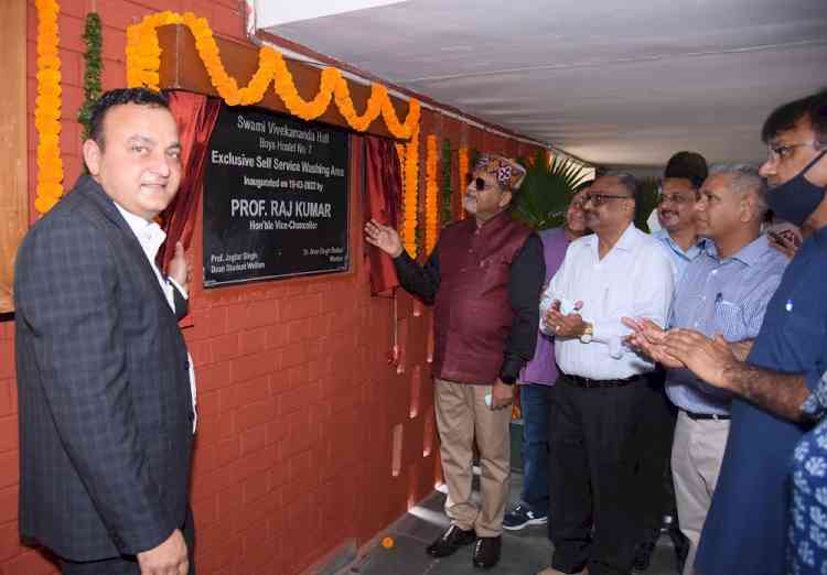 Inauguration ceremony of Modern Kitchen Complex and Exclusive Self Service Washing Area Facility of Boys Hostel No.7