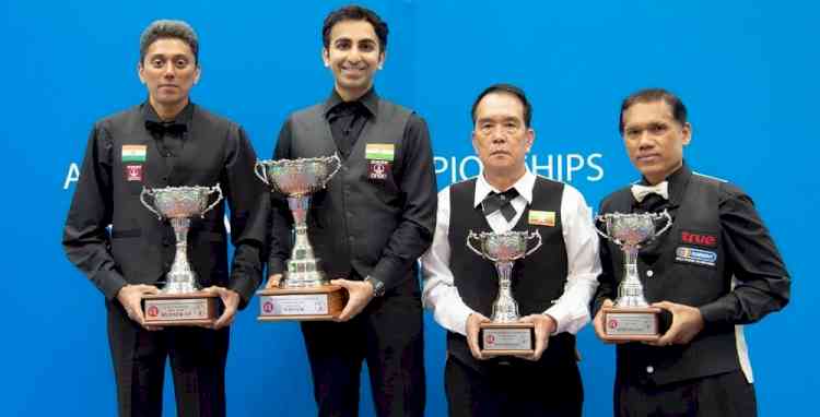 Pankaj Advani lifts Asian Billiards championship trophy