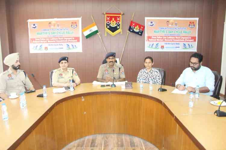 Ludhiana (Rural) police to organise Martyrs Day Cycle Ride 2022 on March 22-23: SSP Dr Ketan Patil Baliram