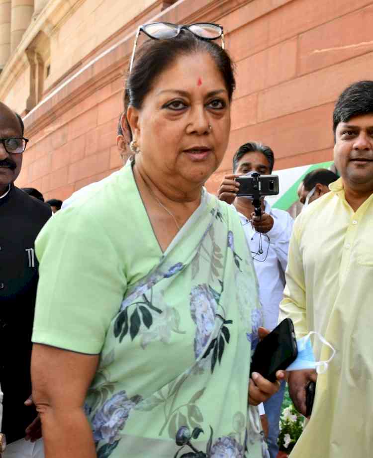 Raje back to attending BJP events, calls on PM Modi
