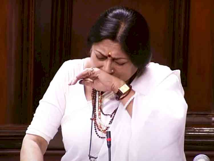 BJP MP Rupa Ganguly breaks down in RS while raising Birbhum incident