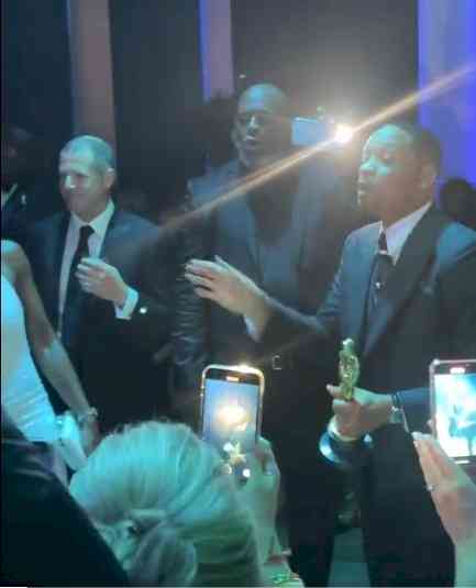 Will Smith shimmies the night away, shows no remorse for infamous slap