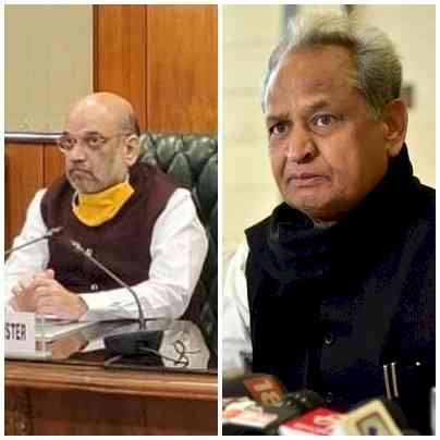 Gehlot offers charter plane for Shah to come and check crime record in Raj