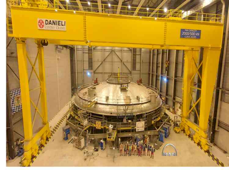 L&T completes Top Lid Assembly of Cryostat for Global Fusion Project at ITER, France