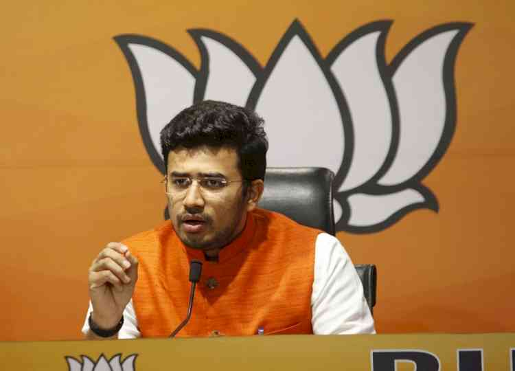 Kejriwal, AAP habitual Hindu insulter: Tejasvi Surya