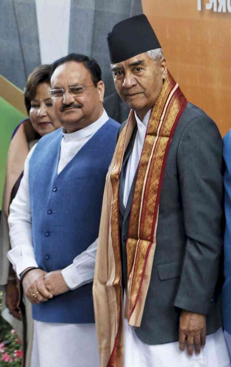 Nepal Prime Minister Deuba meets Nadda