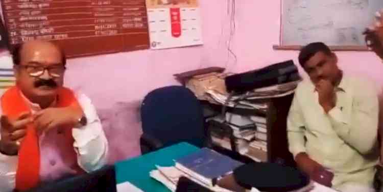 Video of BJP MLA sitting on SHO's chair in Bihar police station goes viral