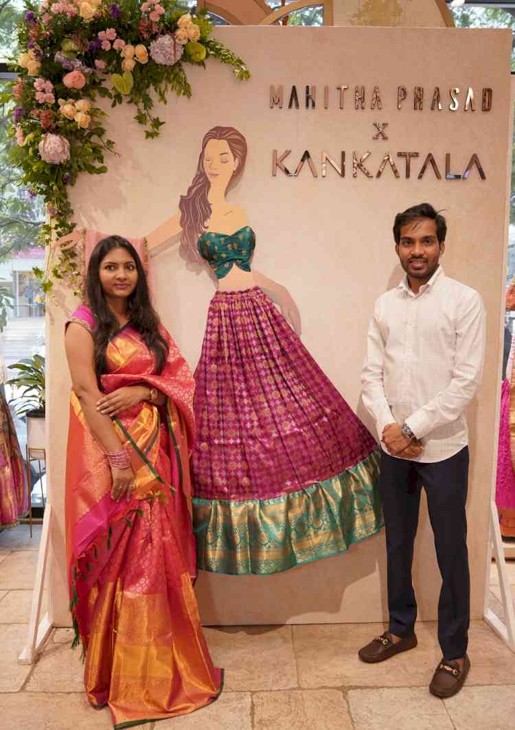Kankatala Sarees launches new collection of Kanchipuram Lehengas with Designer Mahitha Prasad