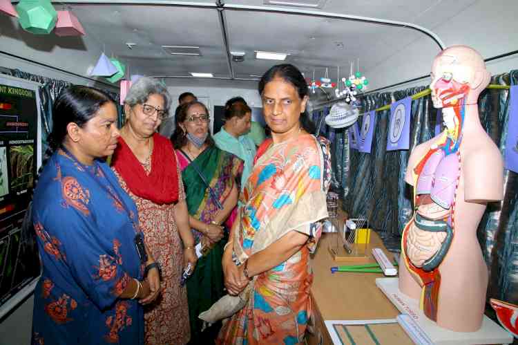Sabitha Indra Reddy, Minister of Education, Government of Telangana inaugurated KVRSS Mobile Science Lab  