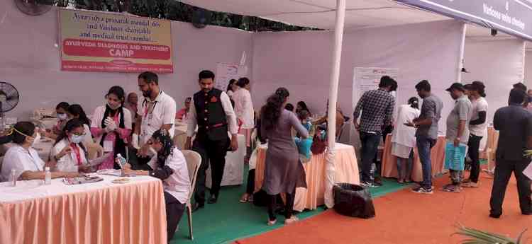 Free Maha Arogya Shibir and Blood Donation Camp organised by social organization Ekata Manch completed successfully