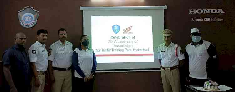 Honda Motorcycle and Scooter India and Hyderabad Traffic Police celebrate 7th anniversary of Traffic Training Park in Hyderabad