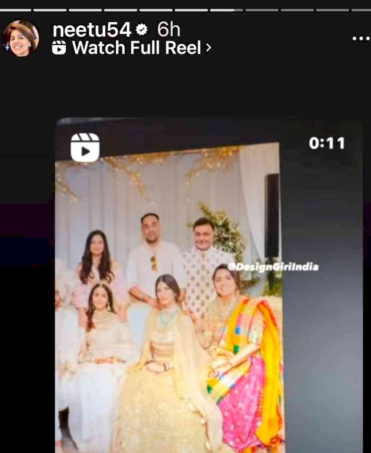 Neetu shares fan art incorporating Rishi Kapoor in Ranbir-Alia wedding pic