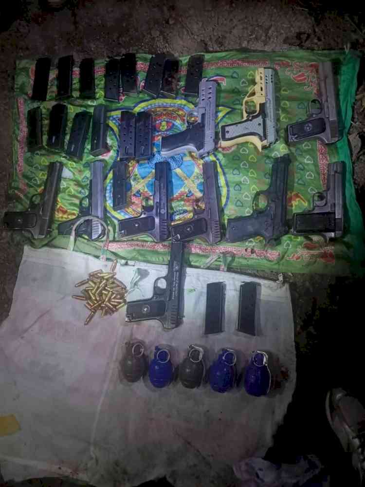 10 pistols recovered in J&K's Kupwara