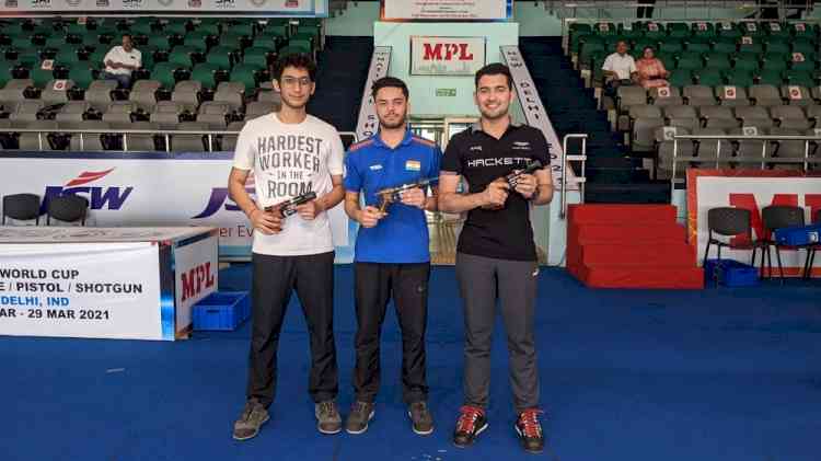 Vijayveer Sidhu wins men's Rapid-Fire Pistol T4 trials, Rhythm Sangwan bags double gold