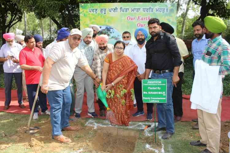 World Earth Day: DC plants tree saplings at Rakh Bagh and District Administrative Complex