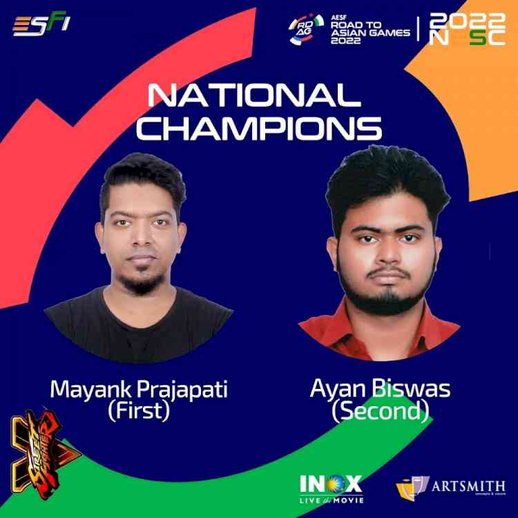 Charanjot Singh, Mayank Prajapati to represent India in Esports at Asian Games 2022