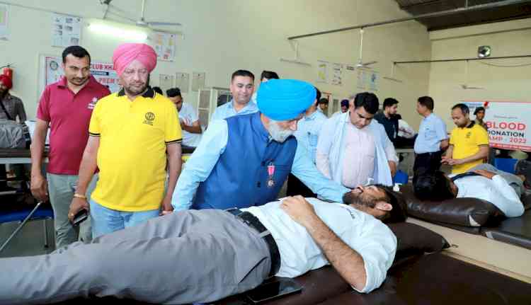 186 units of bloods collected at Blood Donation Camp in CGC Jhanjeri