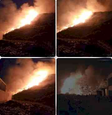 Massive fire breaks out at Bhalswa landfill site in Delhi