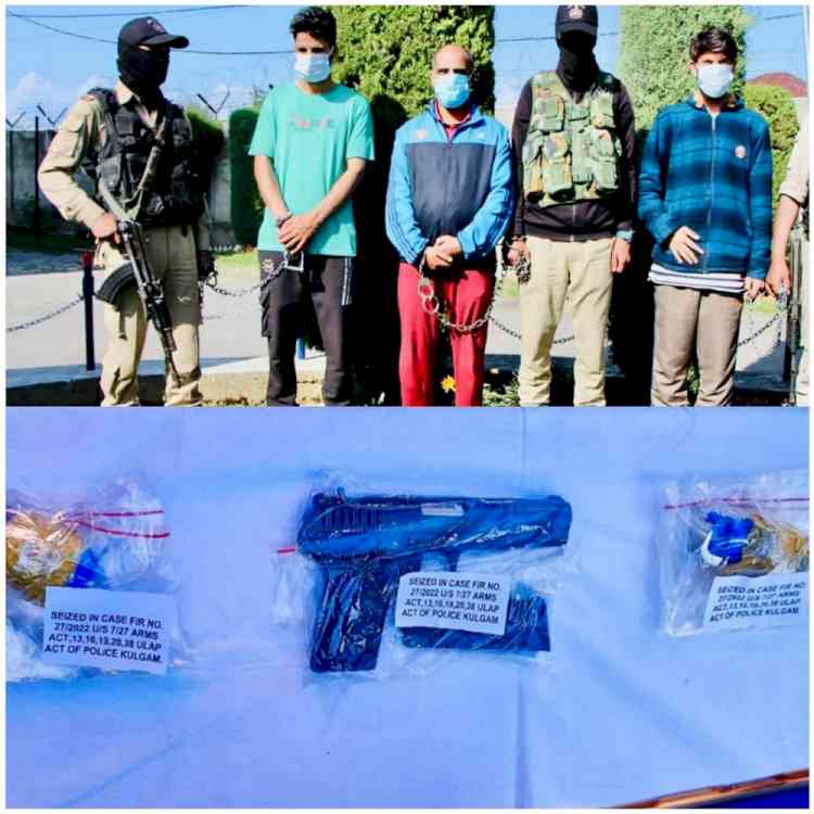 HM terror module busted in J&K's Kulgam, 3 terror associates held