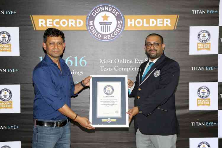 Titan Eye+ raises awareness of eye health issues by creating a new Guinness World Records title
